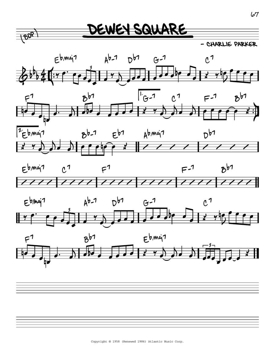 Dewey Square C Instrument scores gallery preview page 1
