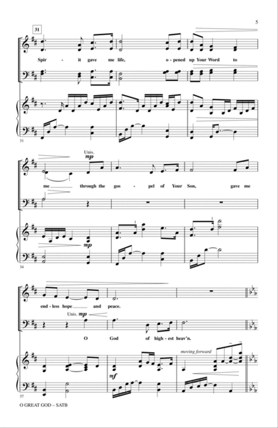 O Great God O Great God 4-Part scores gallery preview page 4