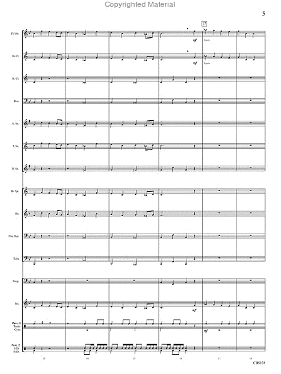 Four Freedoms March Concert Band scores gallery preview page 4