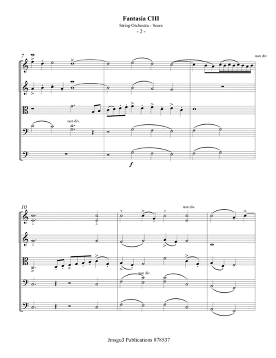Byrd: Fantasia CIII for String Orchestra - Score Only image number null