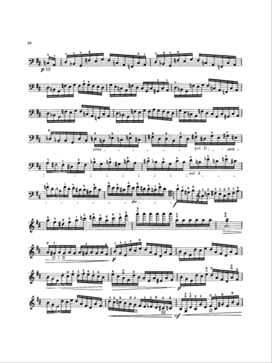 Popper: High School of Cello Playing, Op. 73 (40 Etudes) Part scores gallery preview page 2