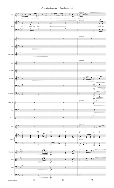 Pray for America - Full Orchestra Score and Parts