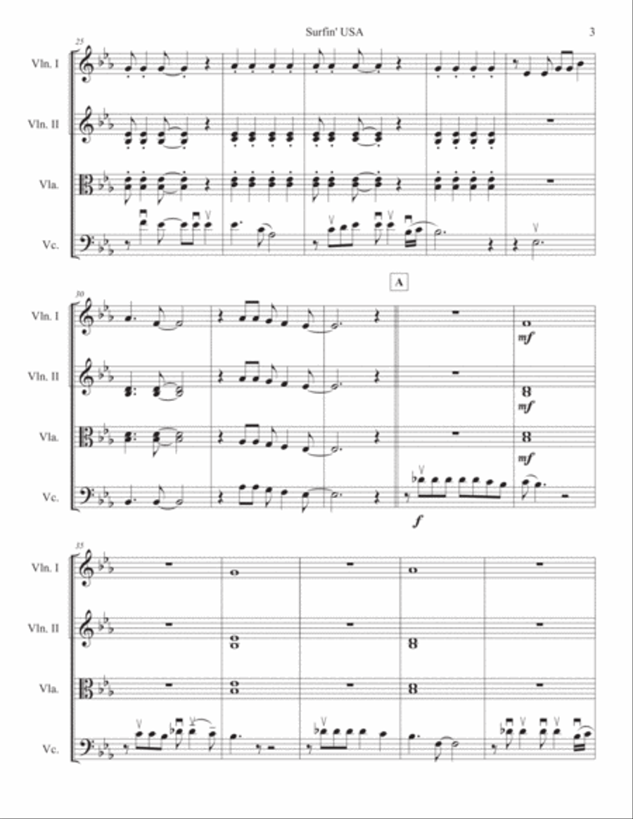 Surfin' U.S.A. String Trio scores gallery preview page 3