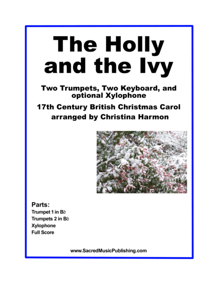 The Holly and the Ivy - Two Trumpets, Two Keyboards, and Optional Xylophone. image number null