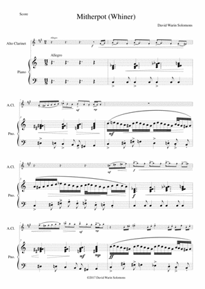 Mitherpot (or whiner or snowflake) for alto clarinet and piano
