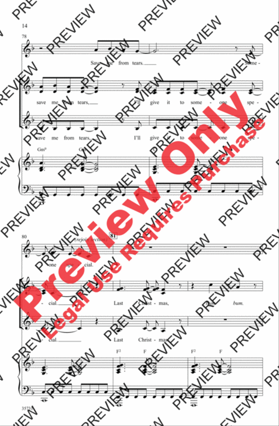 Last Christmas Women's Choir scores gallery preview page 14