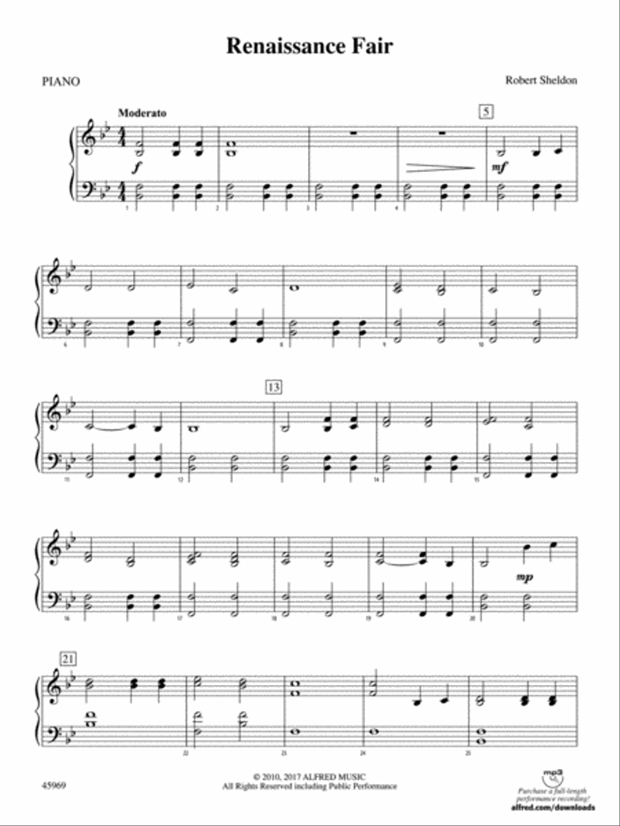 Renaissance Fair: Piano Accompaniment Concert Band scores gallery preview page 1