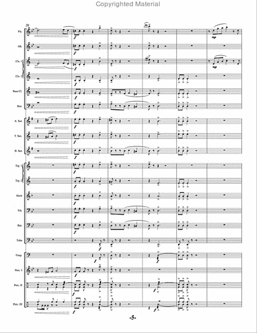 Teatime Tango Concert Band scores gallery preview page 6