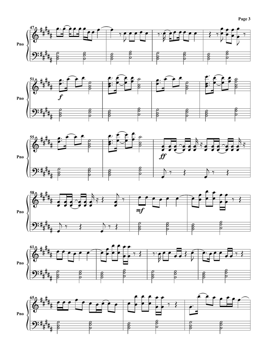 Ain't Your Mama Piano Solo scores gallery preview page 3