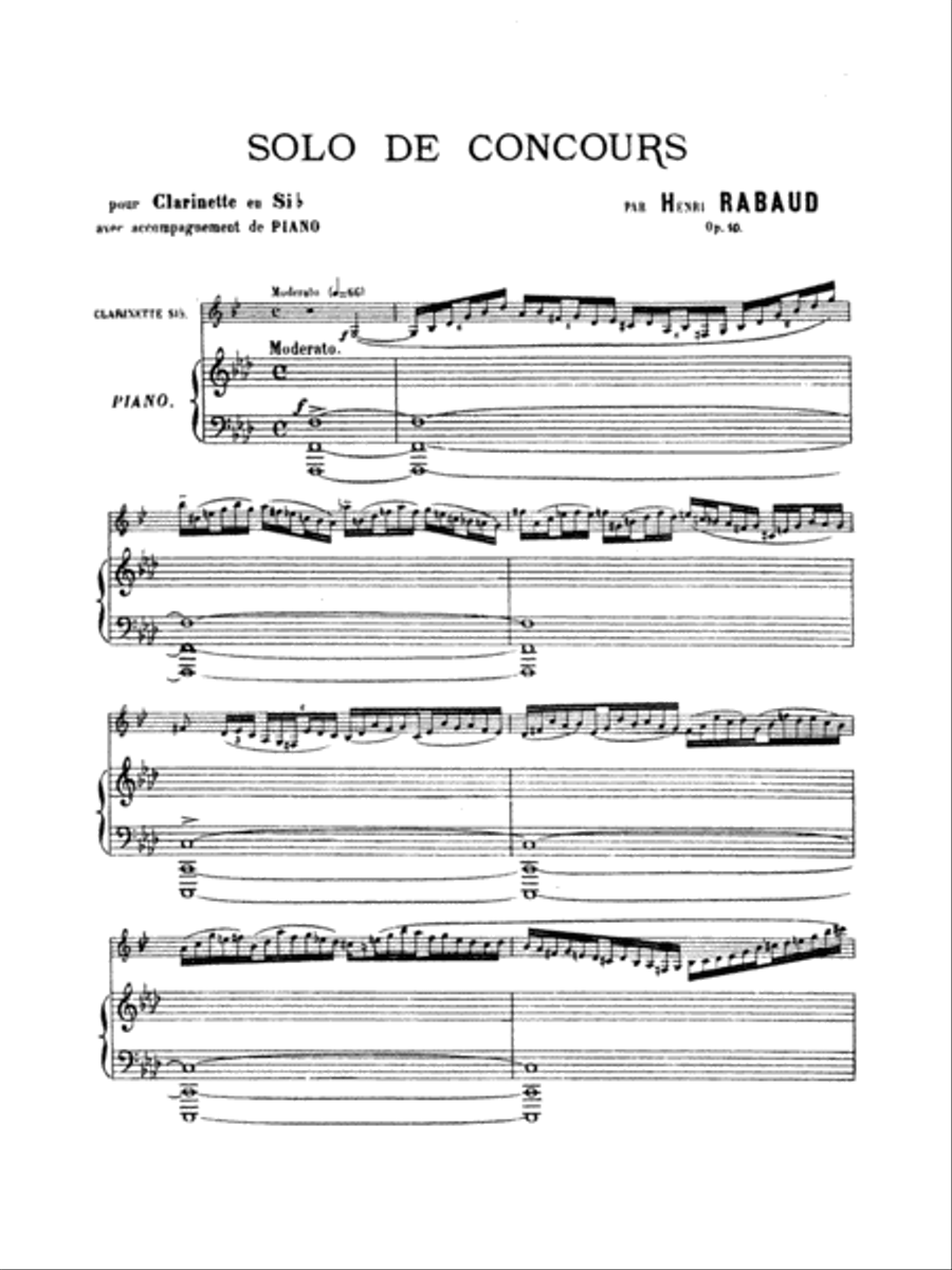 Solo de Concours, Op. 10