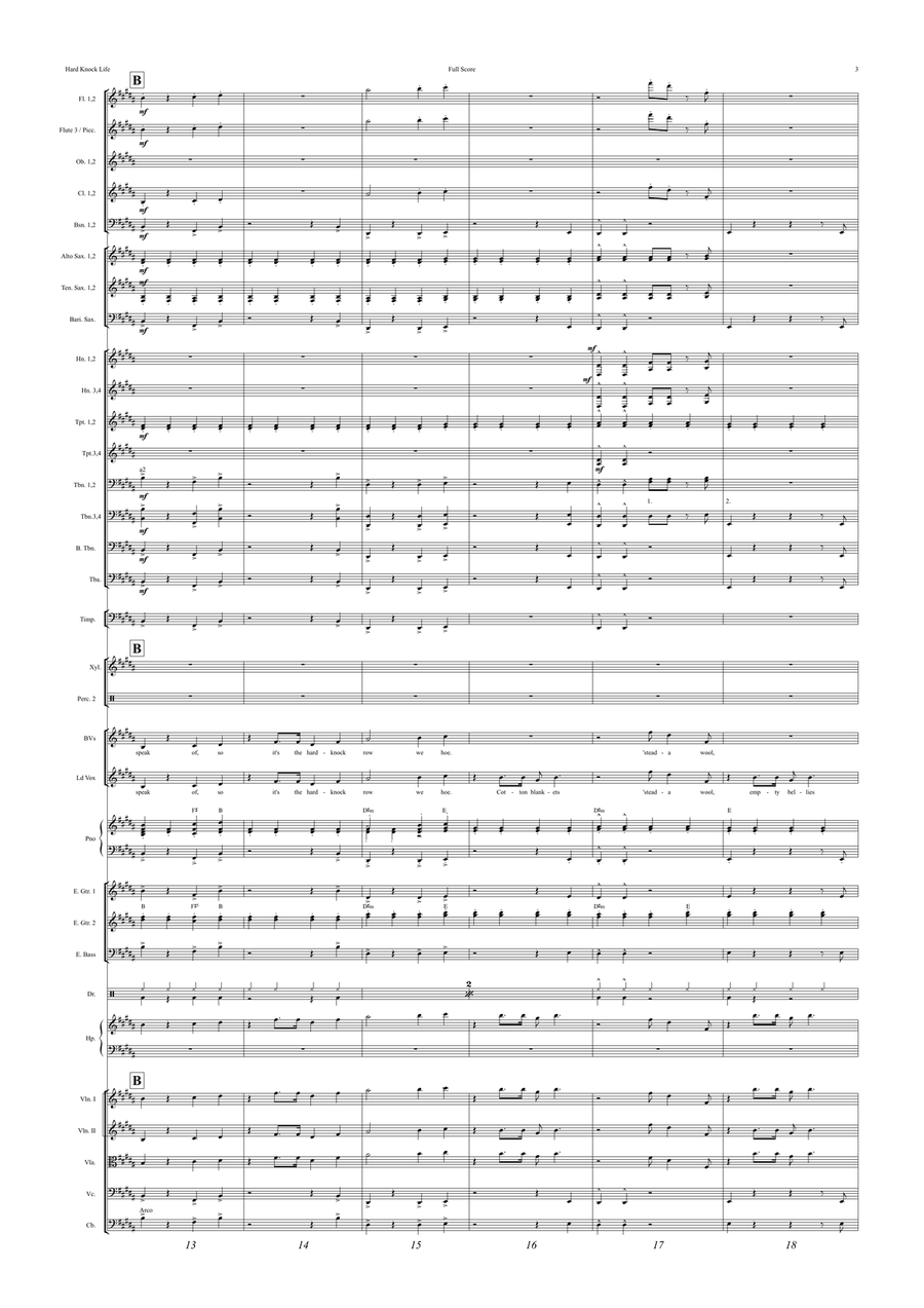 It's The Hard-Knock Life Full Orchestra scores gallery preview page 3