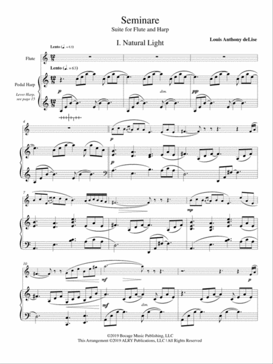 Seminare for Flute and Harp Flute scores gallery preview page 2