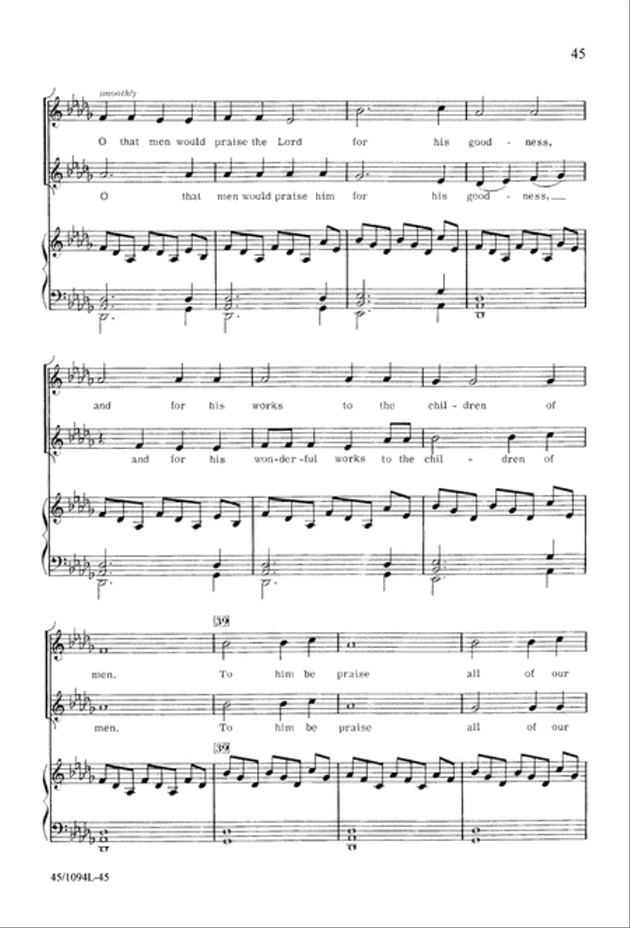 10 Anthems for about 10 Singers Unison Choir scores gallery preview page 46