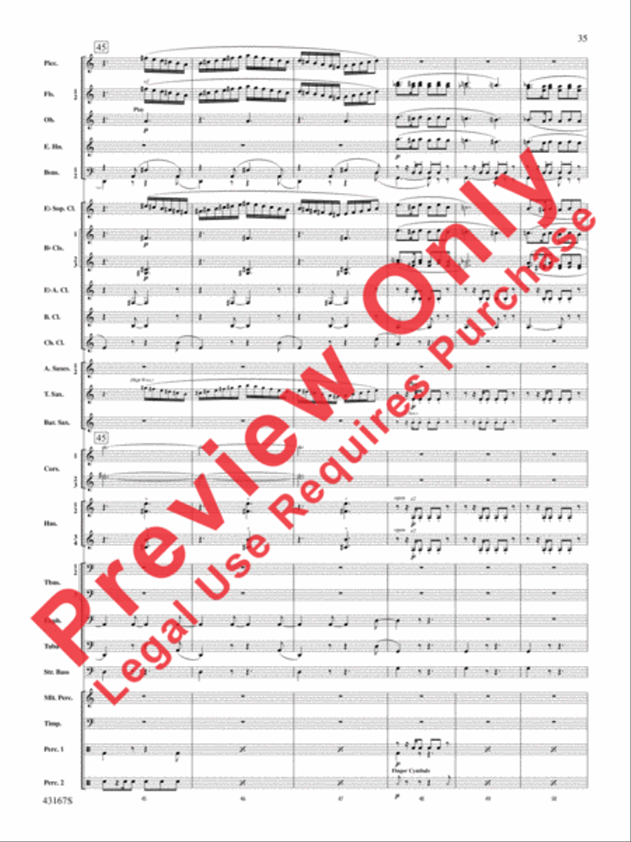 Down to the Sea in Ships (from the NBC TV Film Project 20) Concert Band scores gallery preview page 36