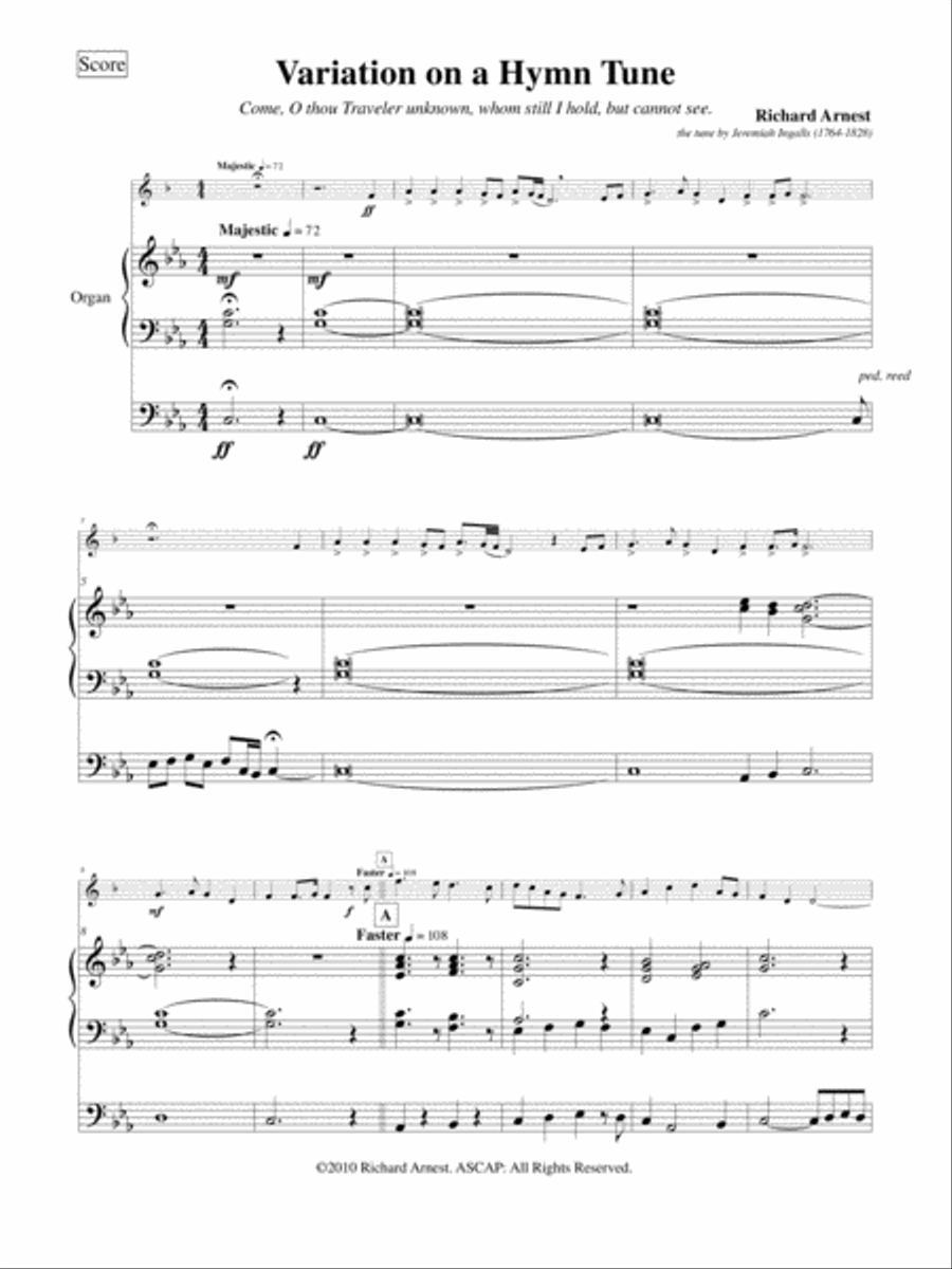Variation on a Hymn Tune Trumpet Duet scores gallery preview page 3