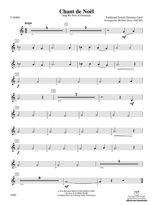 Chant de Noël: 1st F Horn