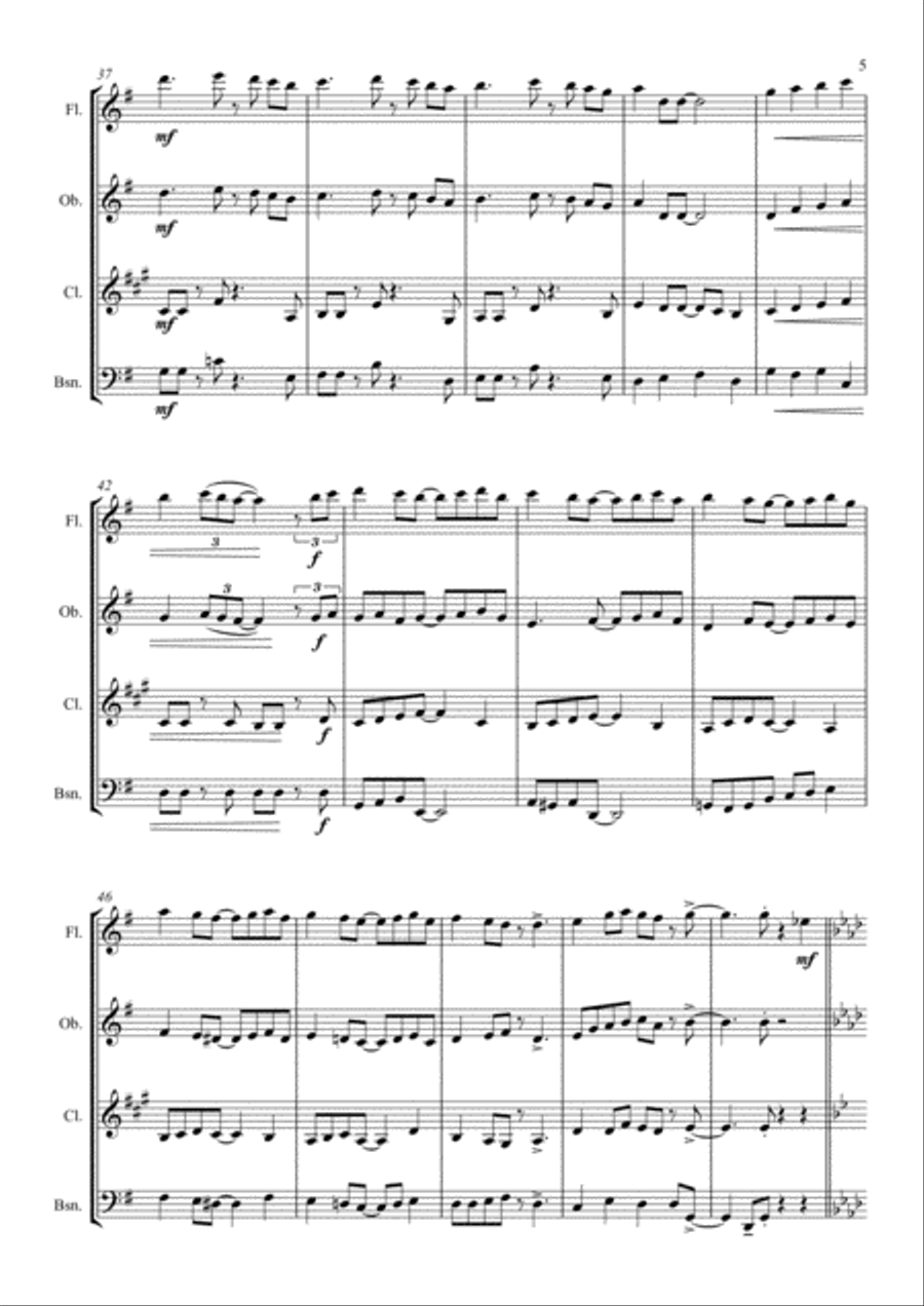 That Christmas Swing Thing... - for Woodwind Quartet Woodwind Quartet scores gallery preview page 5