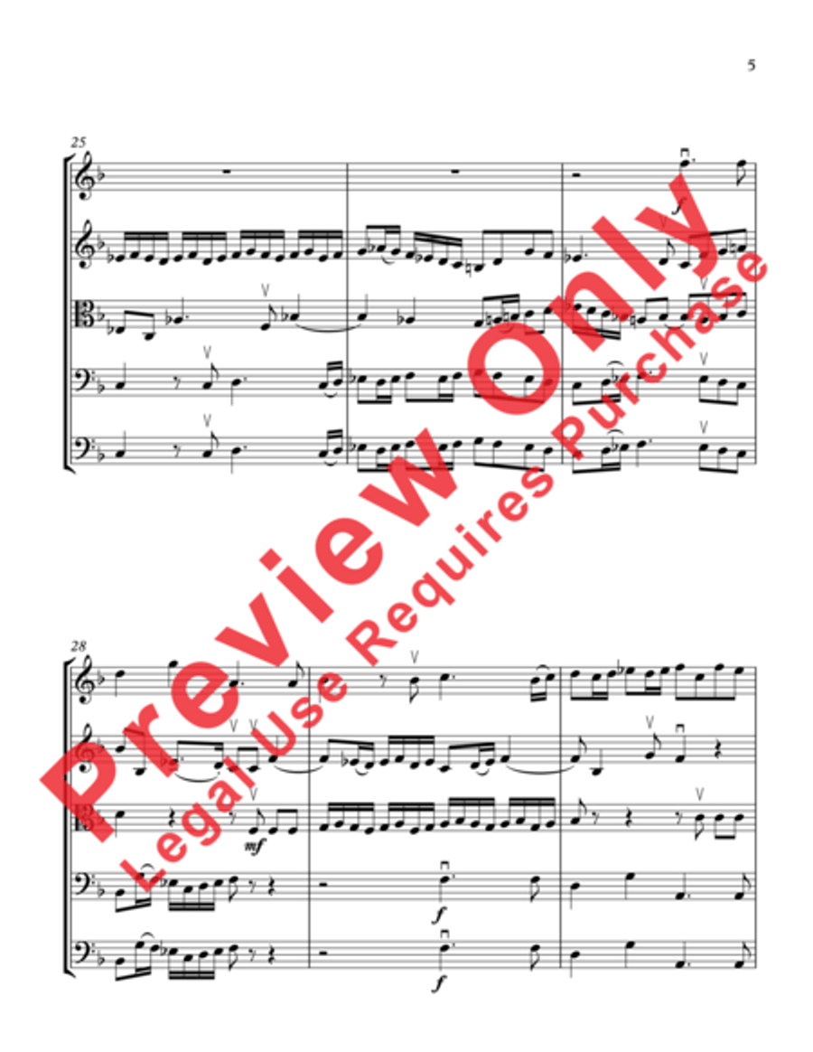 Fugue from Requiem in D Minor String Orchestra scores gallery preview page 8