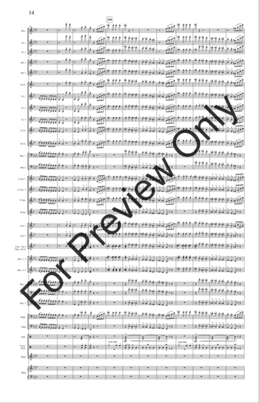 The Stars and Stripes Forever (Score) Concert Band scores gallery preview page 17