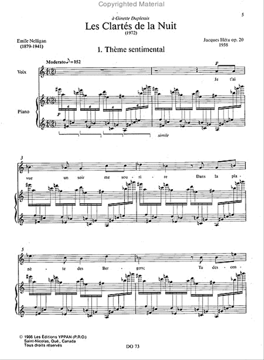 Les clartés de la nuit Voice Solo scores gallery preview page 2