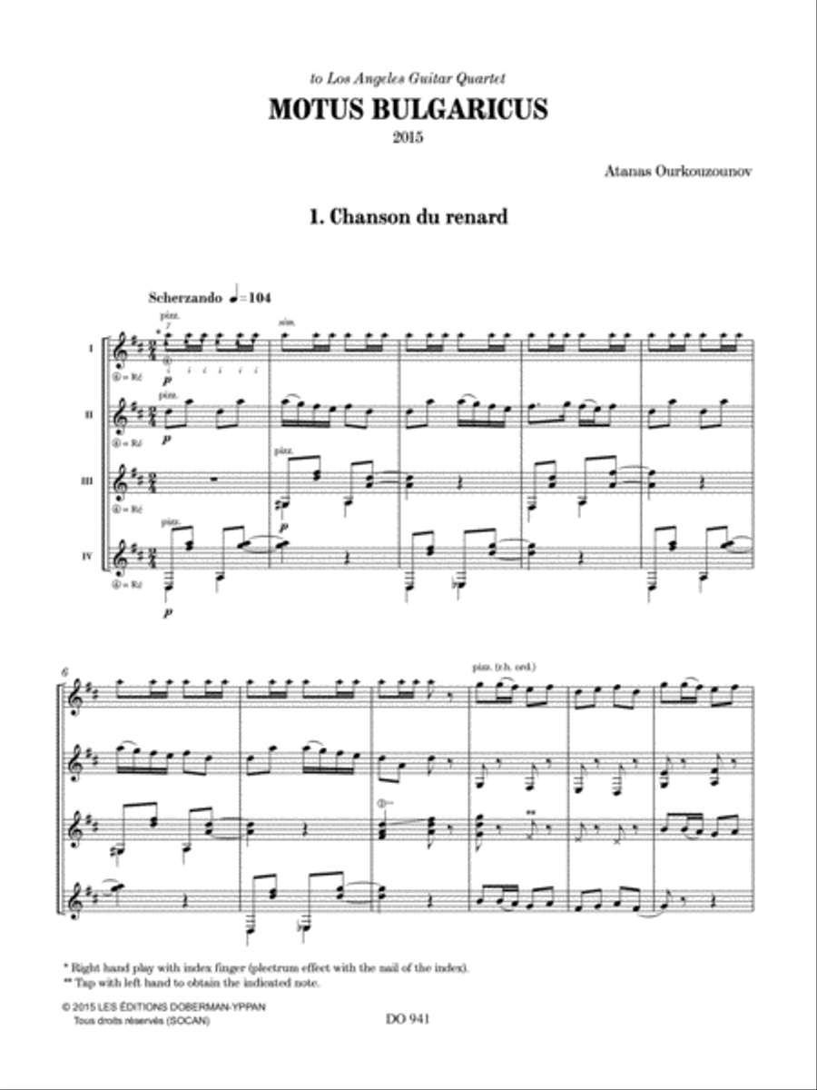 Motus bulgaricus Guitar Ensemble scores gallery preview page 3
