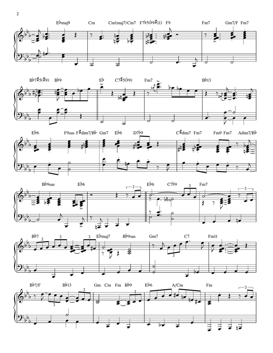 When You Wish Upon A Star [Jazz version] (from Pinocchio) Piano Solo scores gallery preview page 2