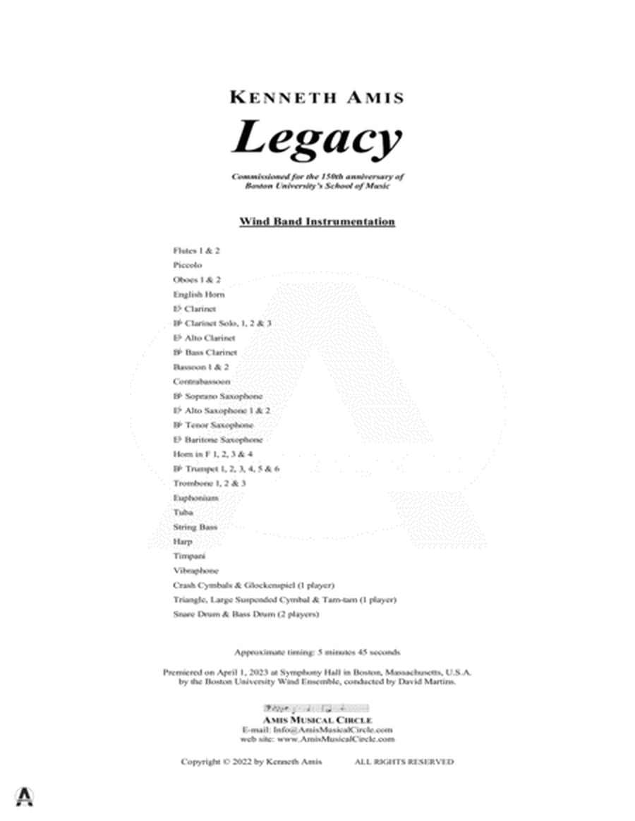 Legacy - STUDY SCORE ONLY image number null