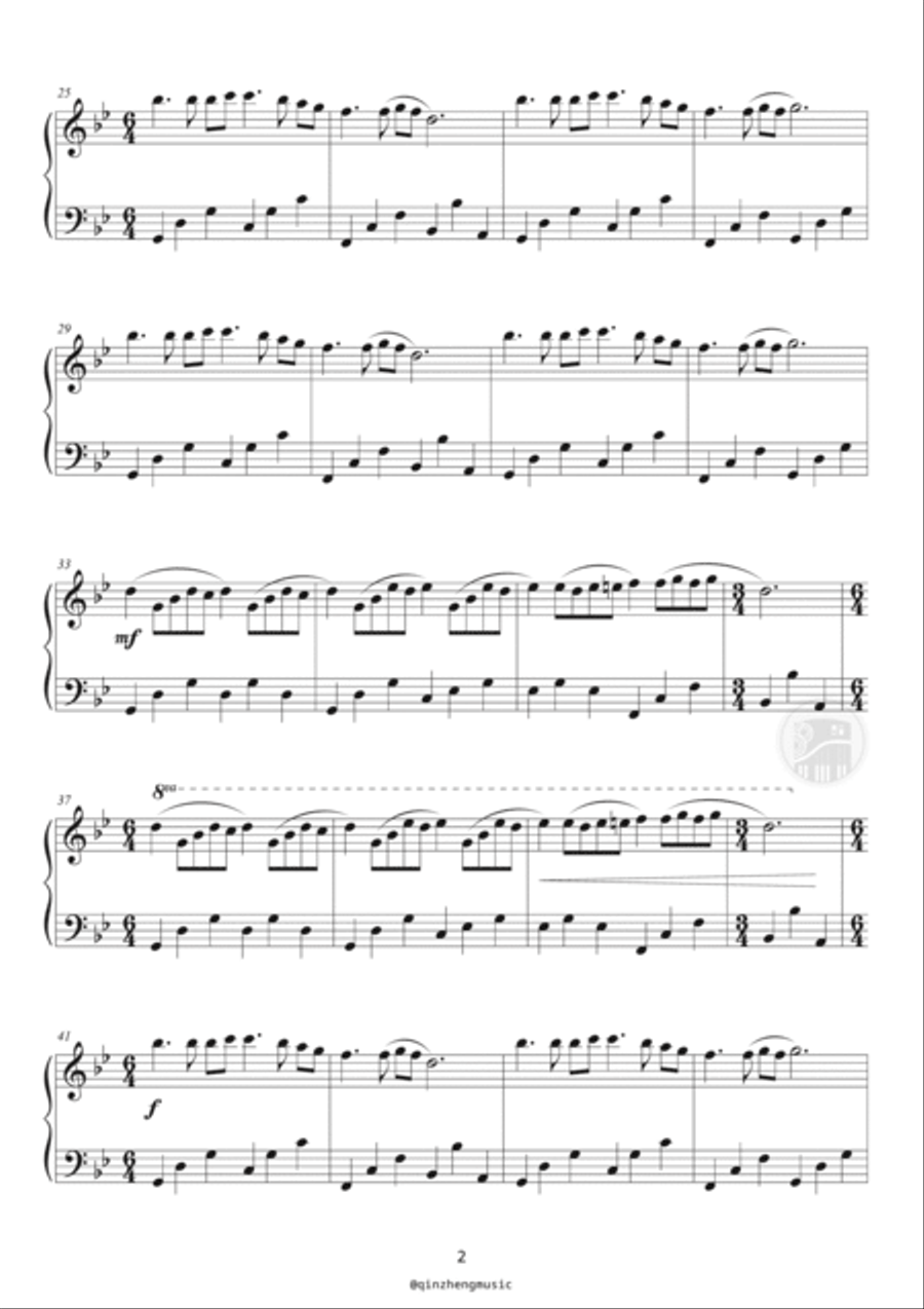 Mariage D'amour Piano Solo scores gallery preview page 2