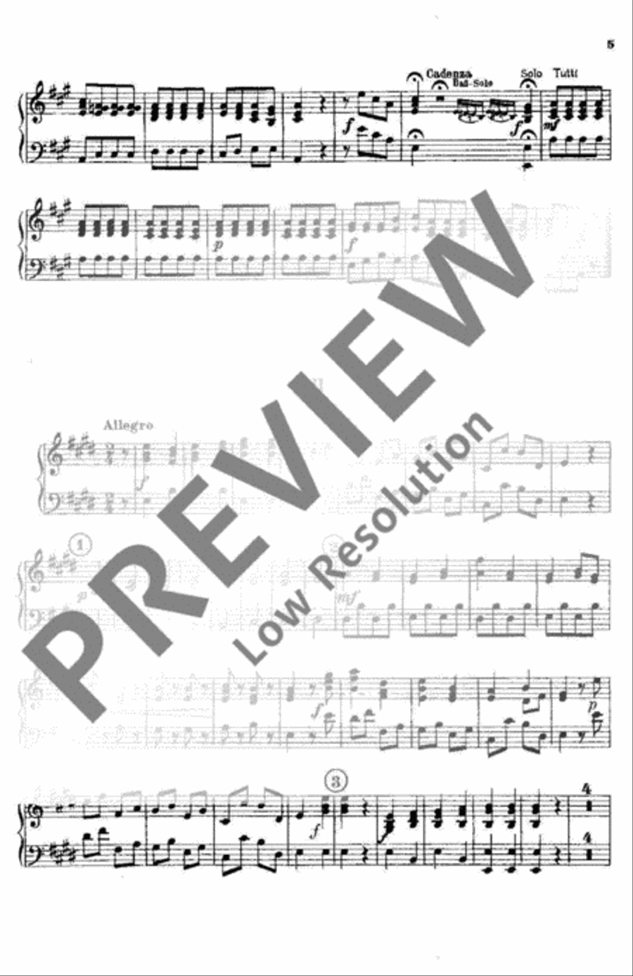 Concerto E Major Concerto E Major Harpsichord scores gallery preview page 6