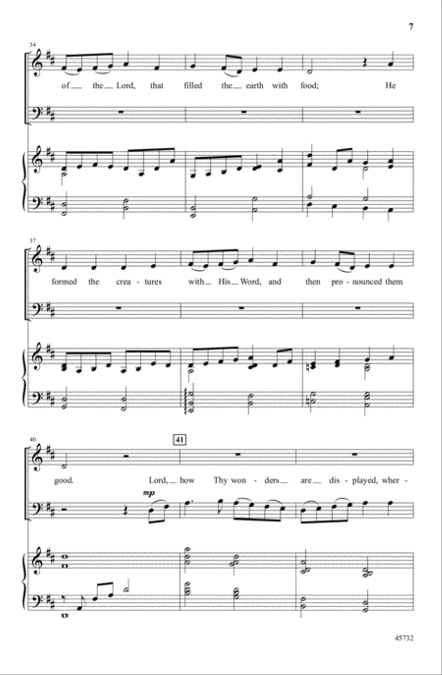 Proclaim the Mighty Power of God! 4-Part scores gallery preview page 7