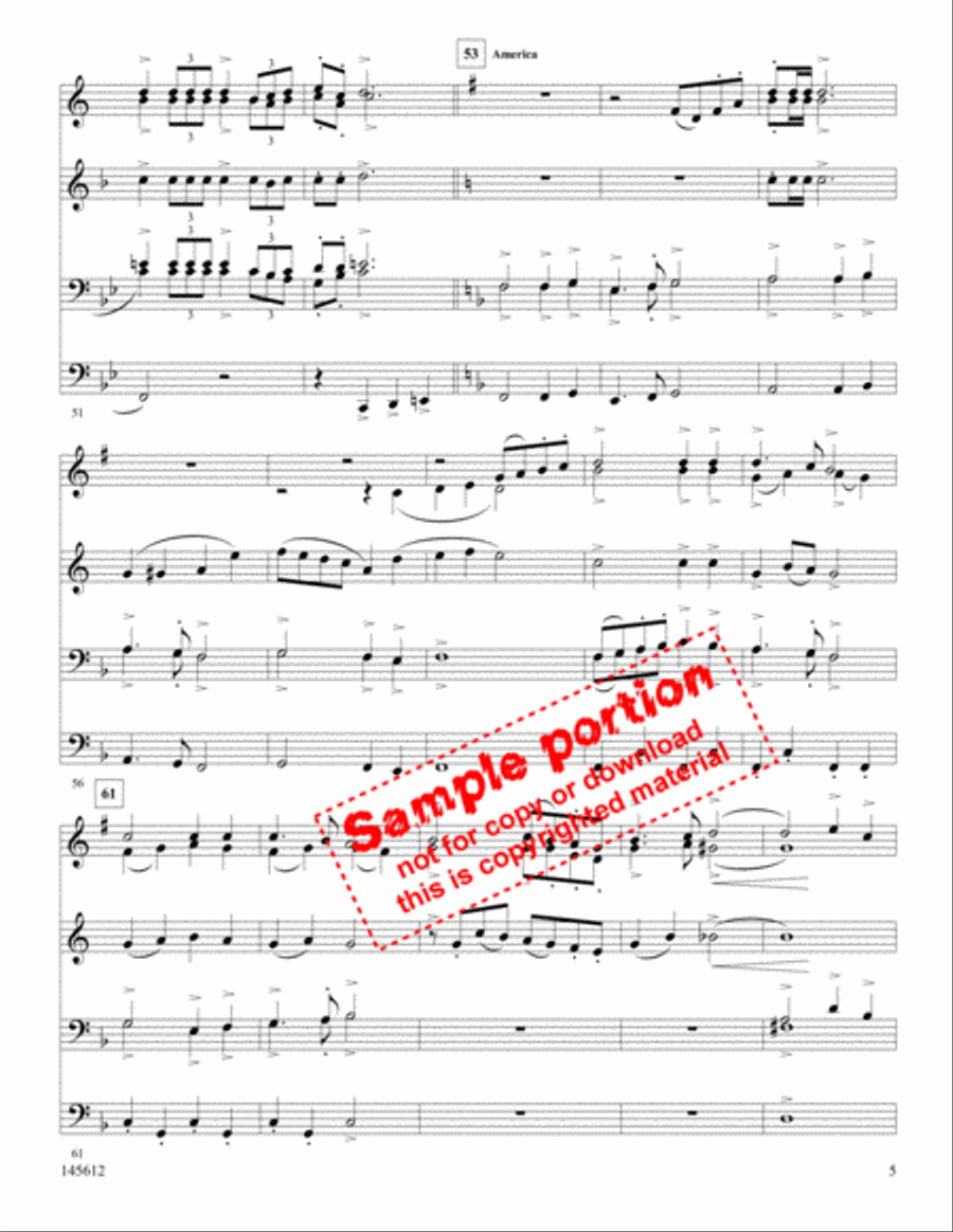 Patriot's Medley Brass Ensemble scores gallery preview page 4