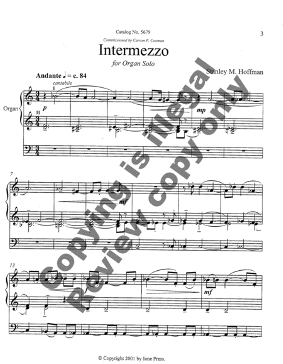 Intermezzo Intermezzo Organ scores gallery preview page 3