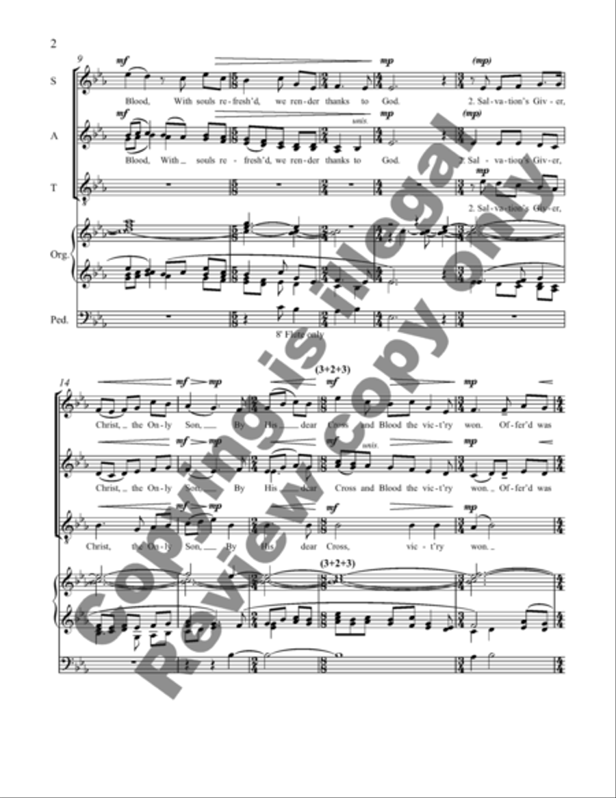Draw nigh and take the Body of the Lord 4-Part scores gallery preview page 7