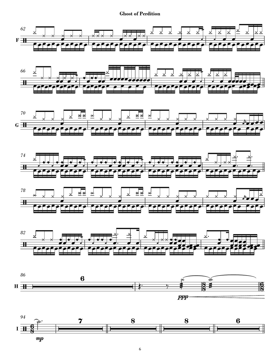 Ghost Of Perdition Drum Set scores gallery preview page 3