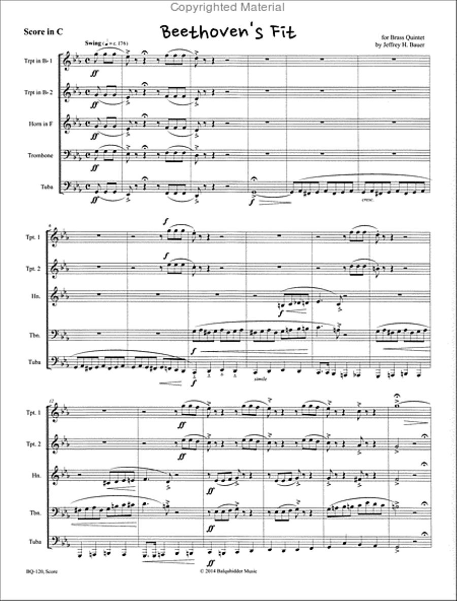 Beethoven's Fit Horn scores gallery preview page 2