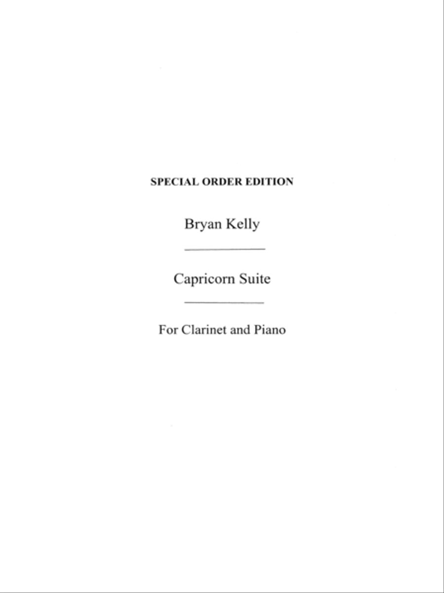 Capricorn Suite For Clarinet And Piano Clarinet Solo scores gallery preview page 1
