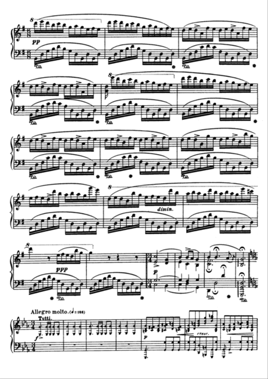 Chopin- Andante Spianato and Grande Polonaise Brillante Op.22 Piano Solo scores gallery preview page 6