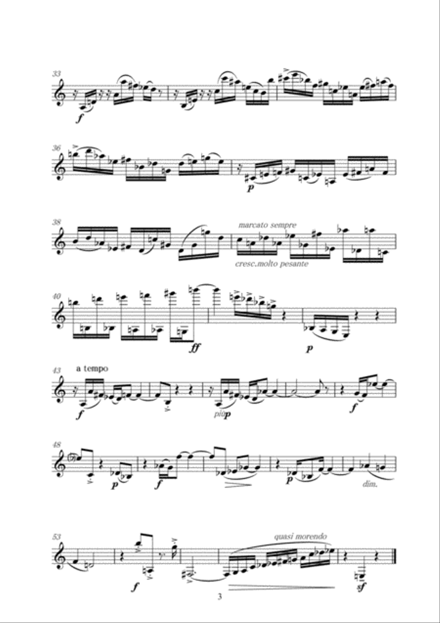 Sonolitude II for Clarinet solo Clarinet Solo scores gallery preview page 4