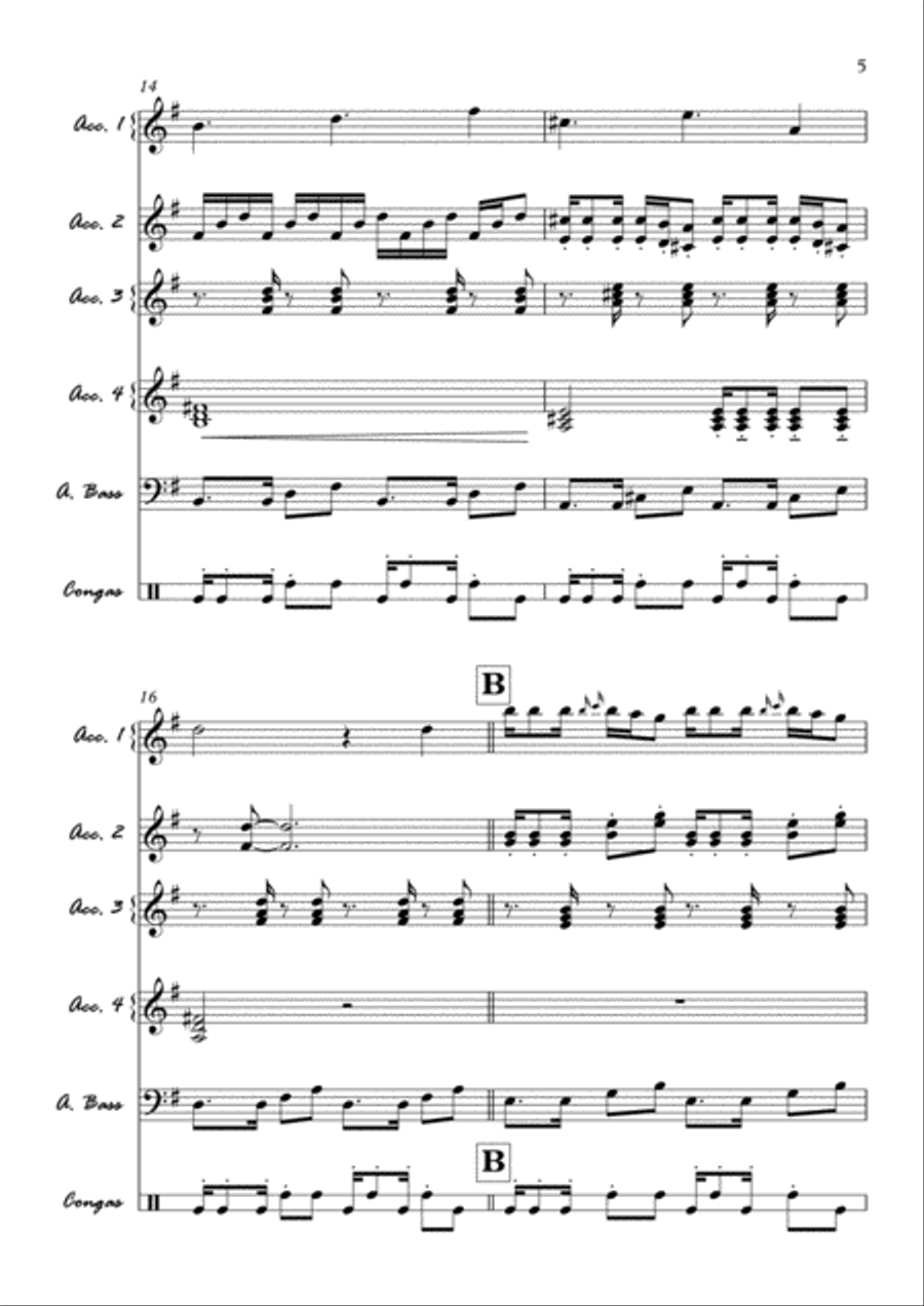 Brazilian night-accordion orchestra Accordion Orchestra scores gallery preview page 5
