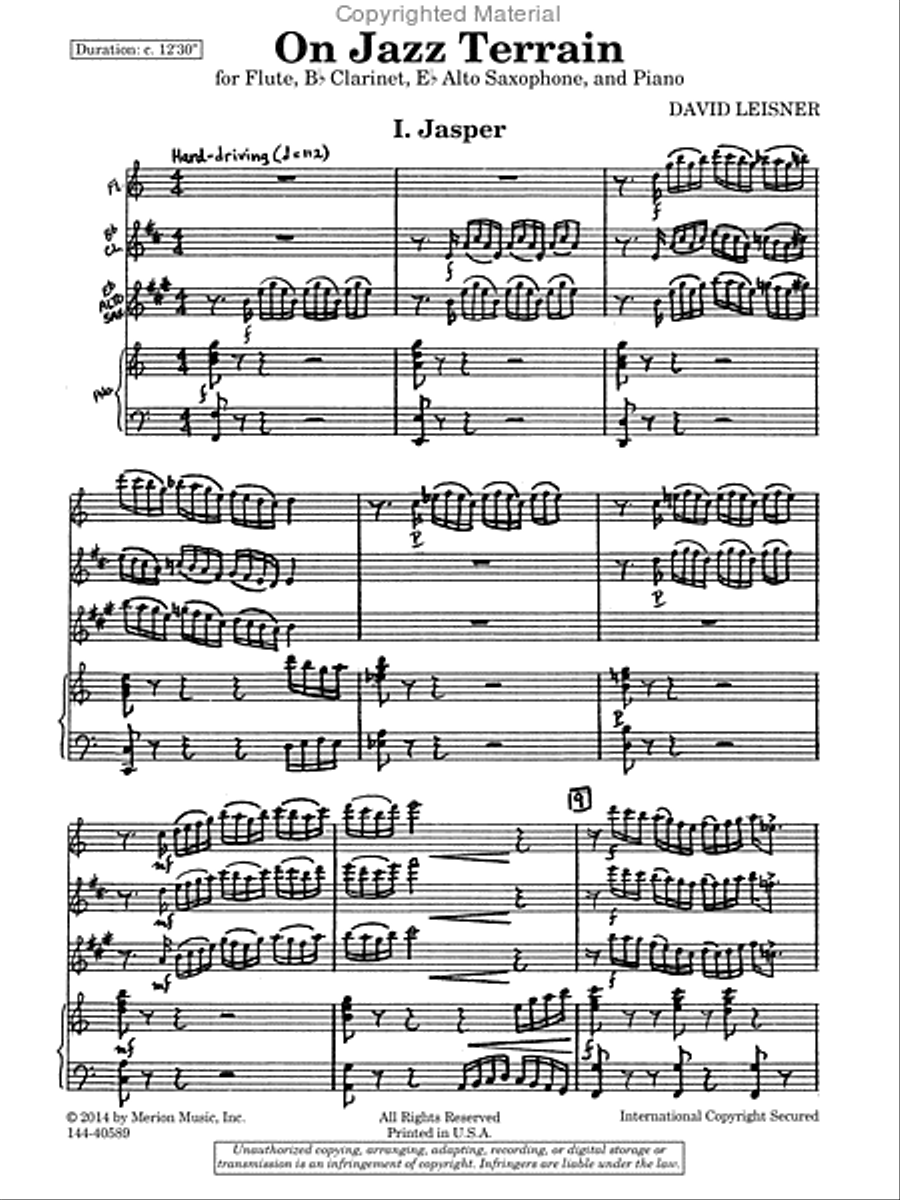 On Jazz Terrain On Jazz Terrain Chamber Music scores gallery preview page 2
