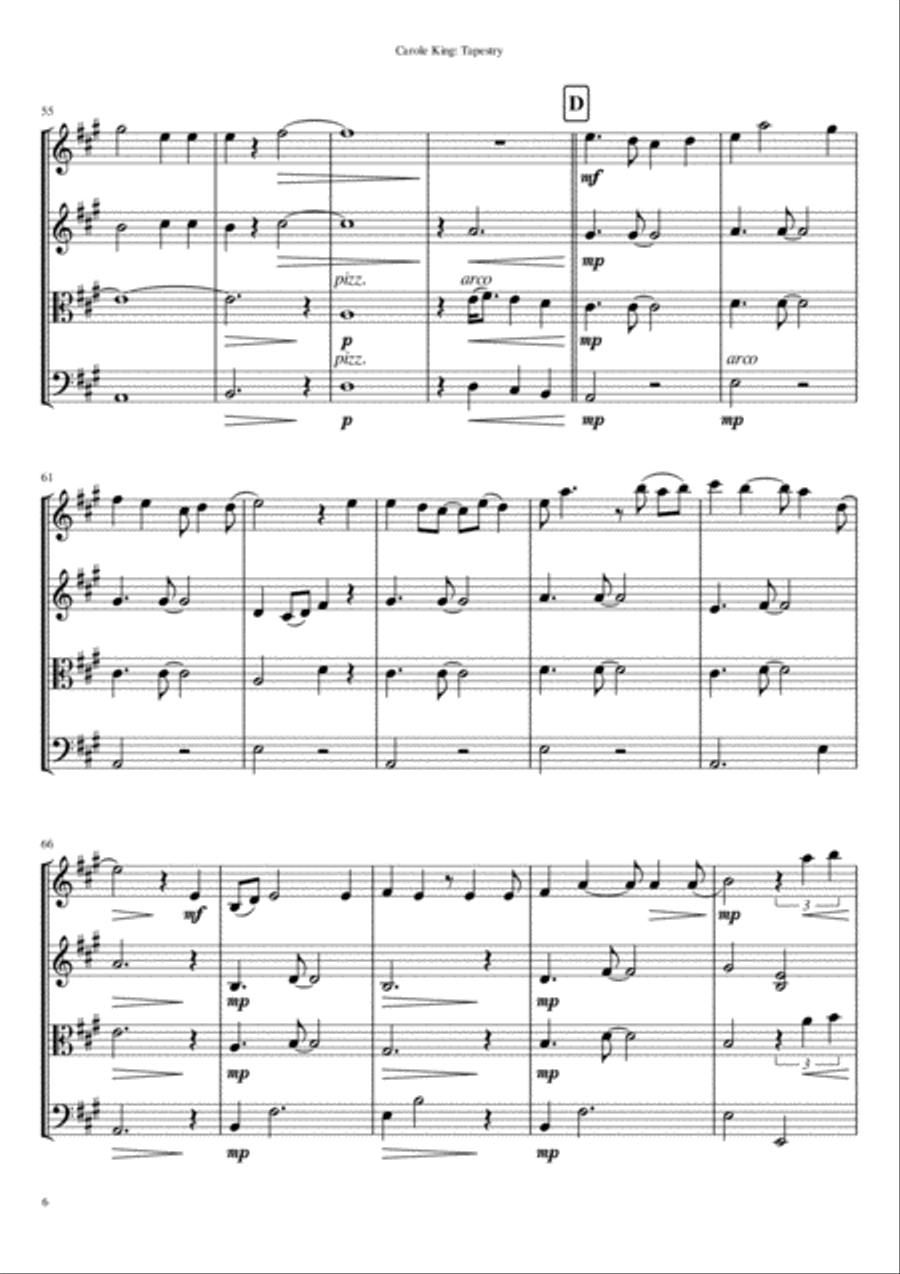 Tapestry String Quartet scores gallery preview page 6