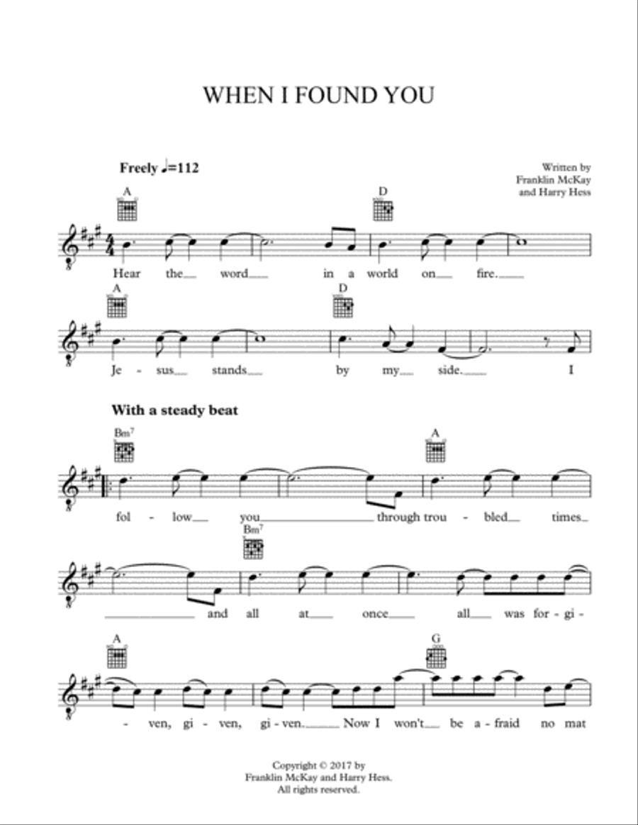 When I Found You When I Found You Voice scores gallery preview page 1