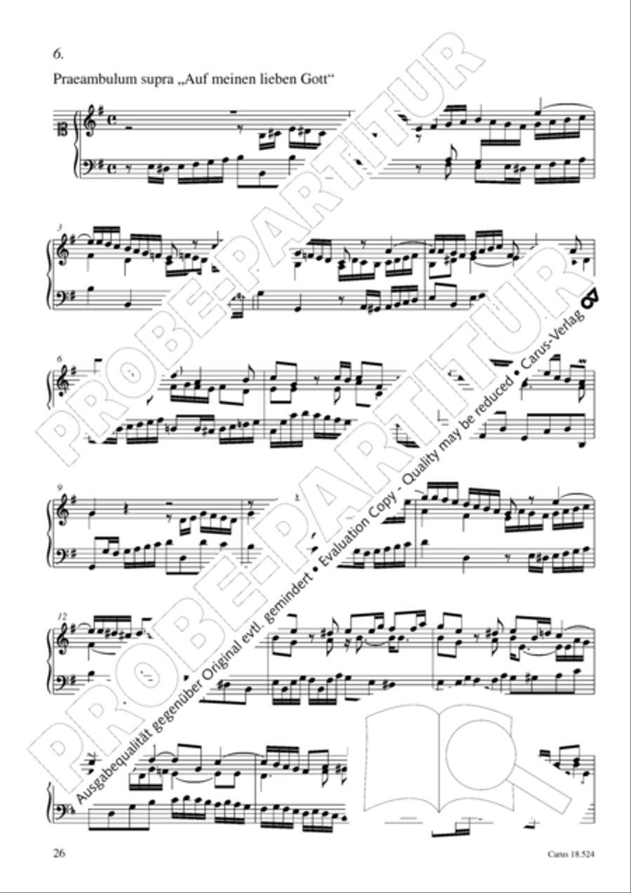 Chorale arrangements. First part of the Clavier-Ubung