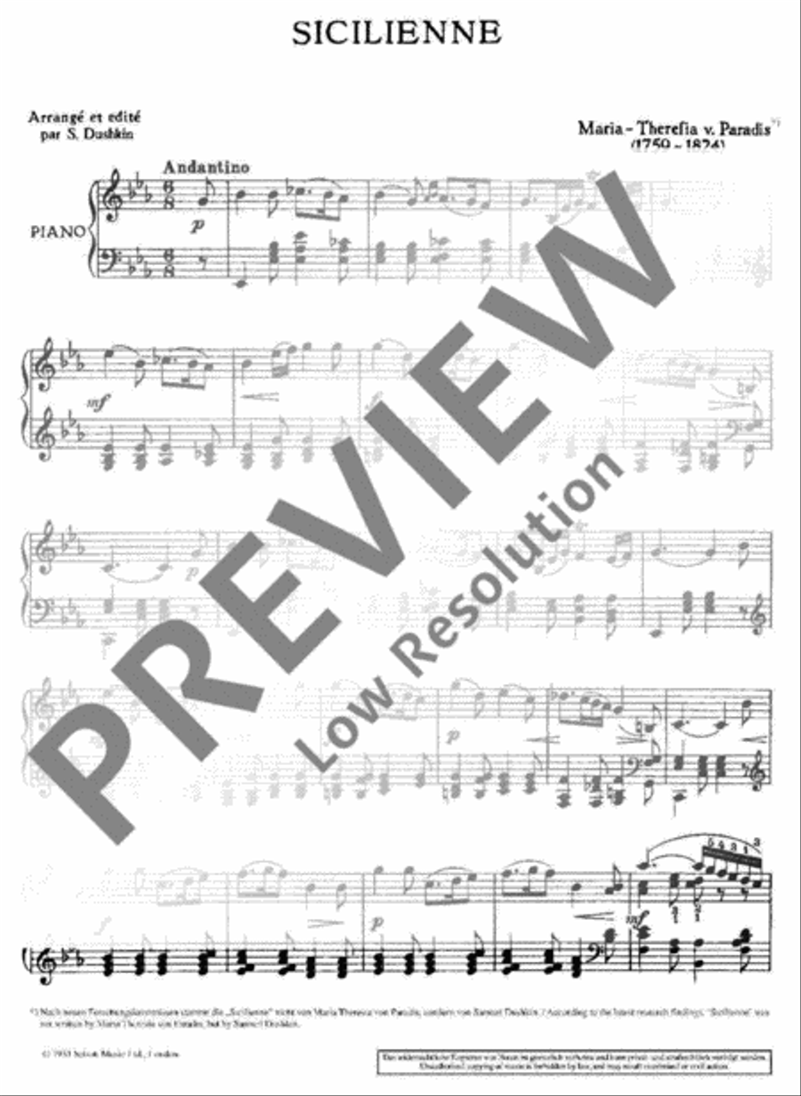 Sicilienne Piano Solo scores gallery preview page 3