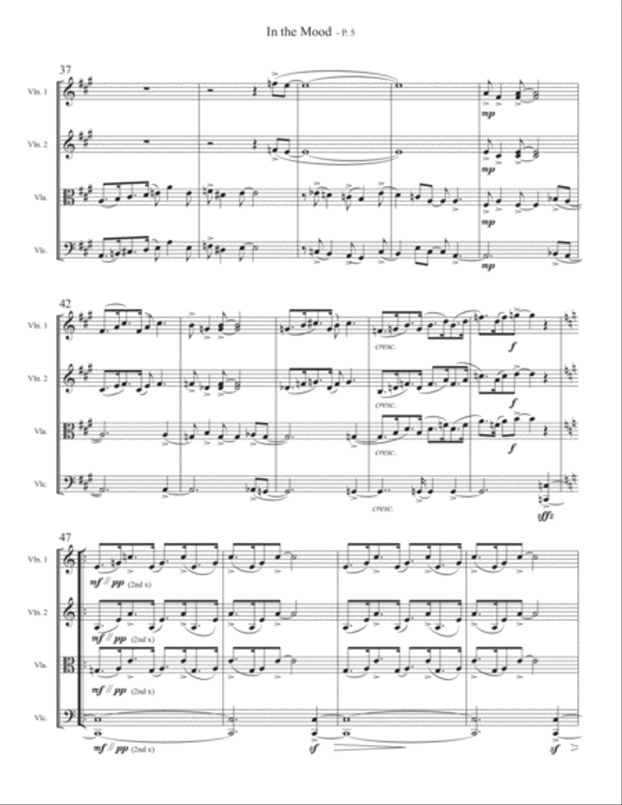 In The Mood String Quartet scores gallery preview page 5