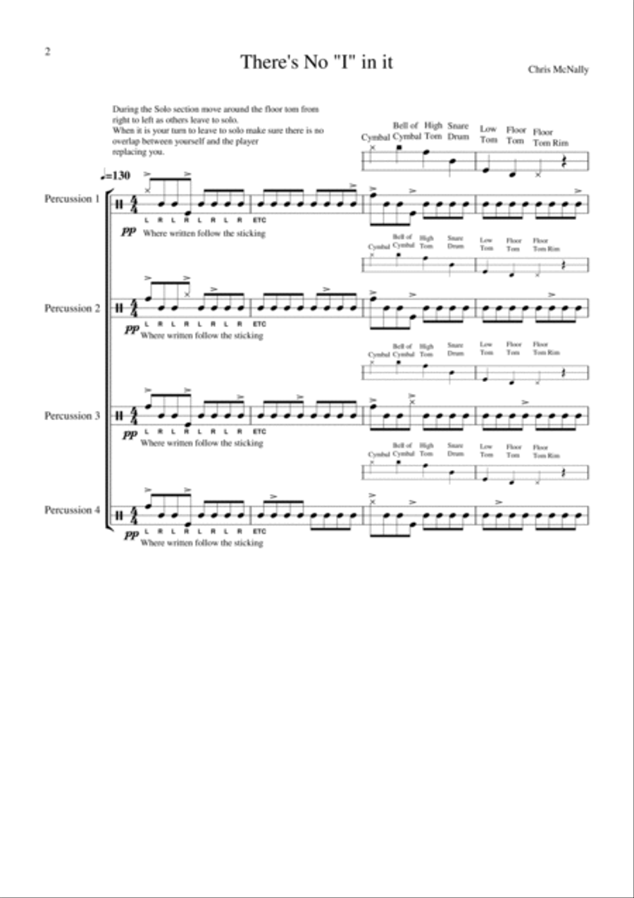 There's No 'I' in it Percussion Ensemble scores gallery preview page 3
