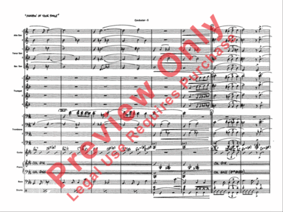 The Shadow of Your Smile (from The Sandpiper) Jazz Ensemble scores gallery preview page 7