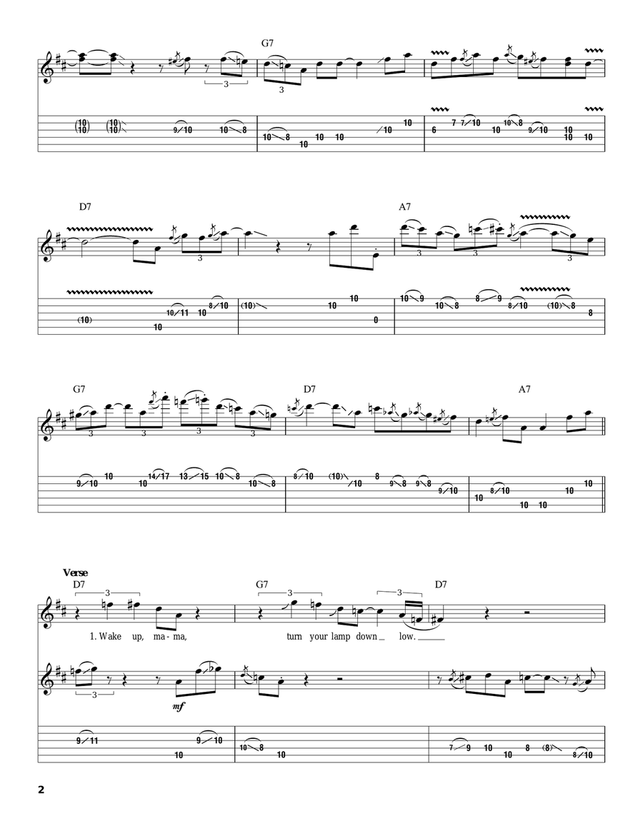 Statesboro Blues Acoustic Guitar scores gallery preview page 2