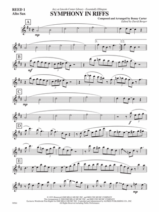 Symphony in Riffs: E-flat Alto Saxophone