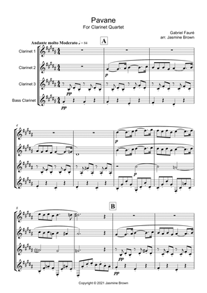 Pavane - Clarinet Quartet